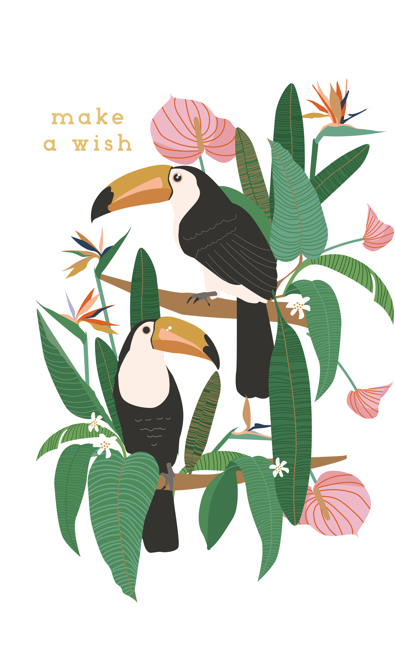 Greeting Card Bird Party - Toucan Wishes